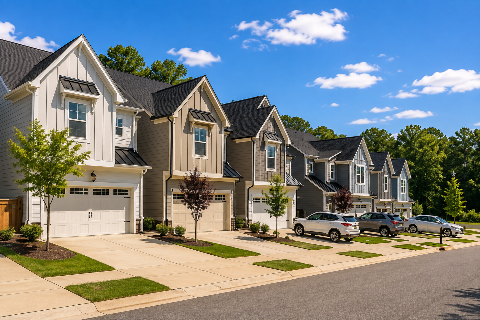 Новые таунхаусы рядом с Carpenter Village, Cary NC
